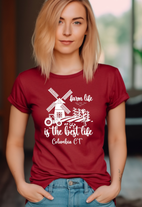 Columbia CT Farm Life Softstyle Gildan Tshirt Adult.  Multiple Colors - Customizable