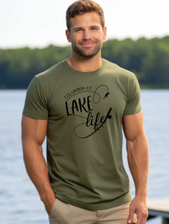 Columbia CT Fishing Softstyle Gildan Tshirt Adult.  Multiple Colors - Customizable