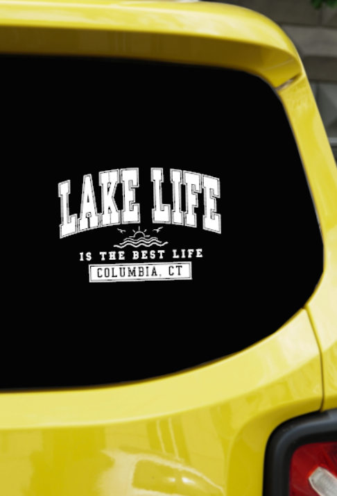 Columbia CT Lake Life Cut Vinyl Decal - Outdoor quality