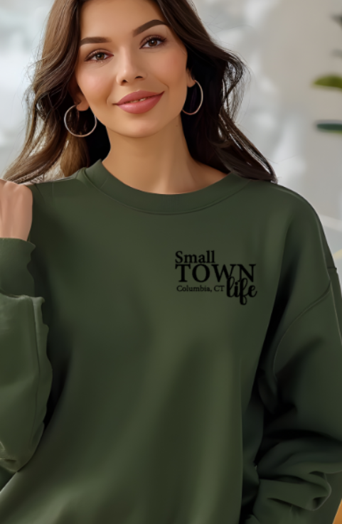 Columbia CT Small Town Life Softstyle Gildan Crew Neck Sweatshirt Adult.  Multiple Colors - Customizable