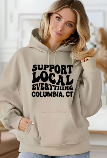 Columbia CT Support Local Softstyle Gildan Hoodie Adult.  Multiple Colors - Customizable