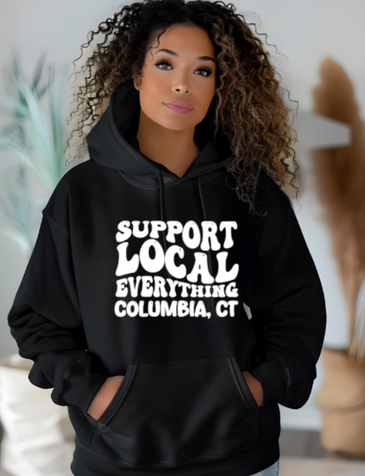 Columbia CT Support Local Softstyle Gildan Hoodie Adult.  Multiple Colors - Customizable