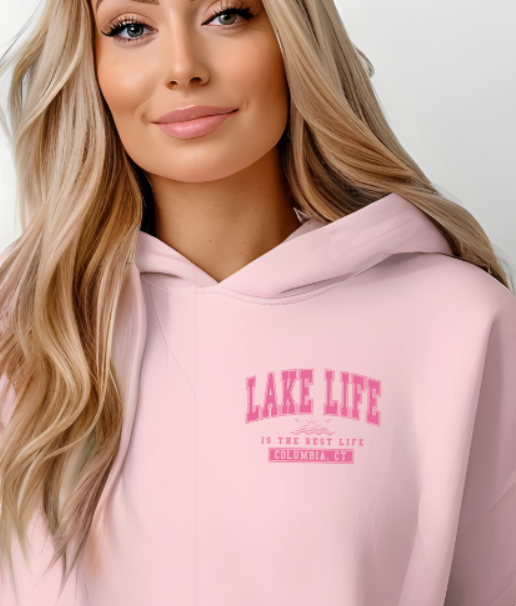 Columbia CT Lake Life Softstyle Gildan Hoodie Adult.  Multiple Colors - Customizable