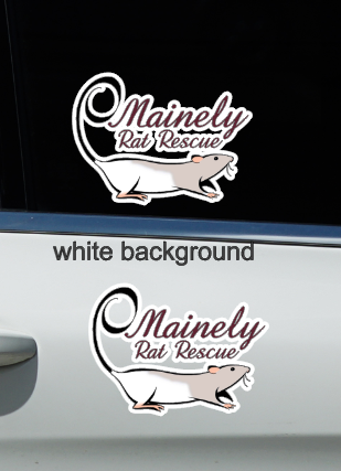2" Mainely Rat Rescue UV Printed Permanent Decal