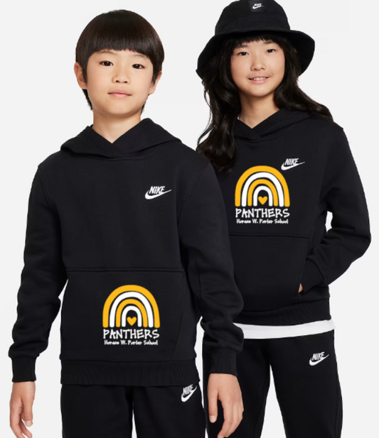 H.W. Porter Rainbow Nike Brand YOUTH Club Fleece Hooded Sweatshirt