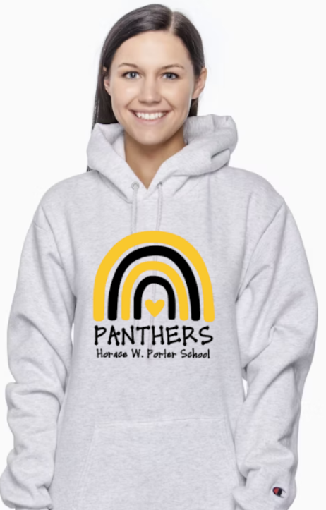 H.W. Porter Rainbow Champion Brand Adult Hooded Sweatshirt