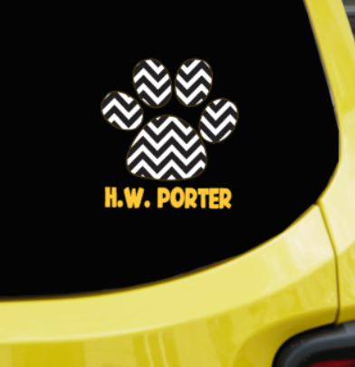 H.W. Porter Chevron UV Printed Decal - choose your colors and sizes!