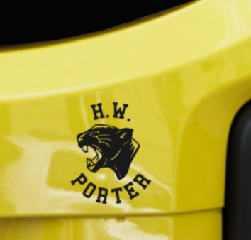 H.W. Porter Panther UV Printed Decal - choose your colors and sizes!