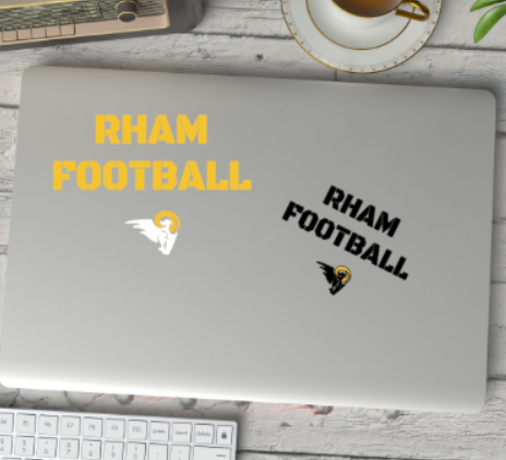 RHAM Football UV Printed Decal - choose your colors and sizes!