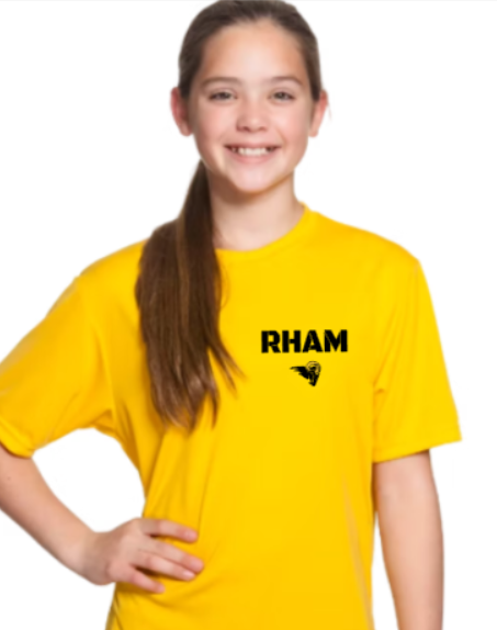 RHAM Gildan A4 YOUTH Poly Cooling Performance Short Sleeve Tshirt- Custom Personalization!