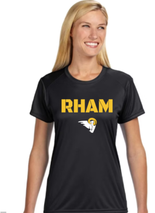RHAM  Gildan A4 Womens Cut Poly Cooling Performance Short Sleeve Tshirt- Custom Personalization!