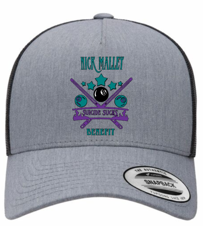 2026 Malley 8ball Tournament Yupoong 6506 Adult 55-Panel Retro Trucker Cap