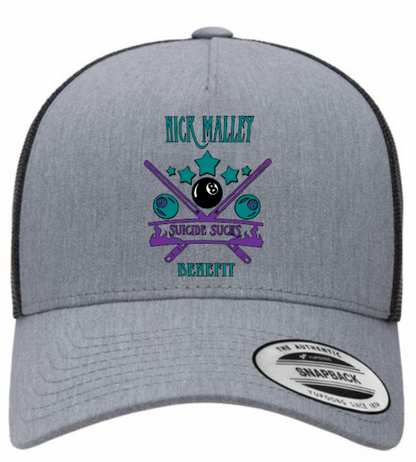 2026 Malley 8ball Tournament Yupoong 6506 Adult 55-Panel Retro Trucker Cap