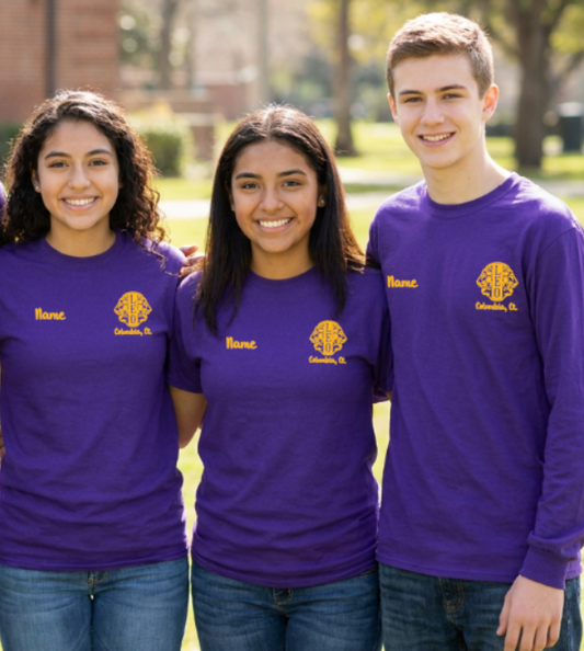 Leo Purple Lions Club  Short or Long Sleeve Tshirts
