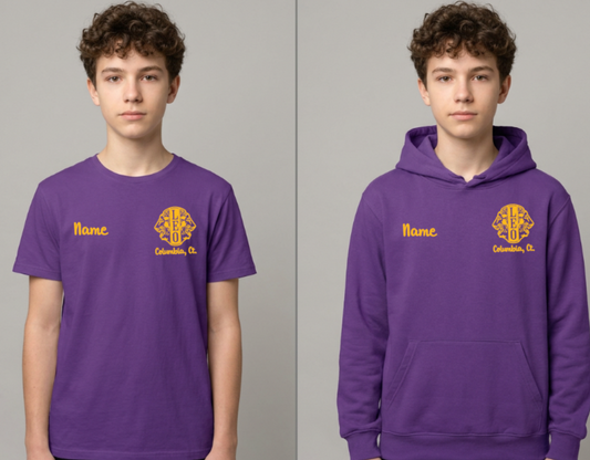 Leo Purple Lions Club  Short Sleeve Tshirts and Hoodie Combo Deal