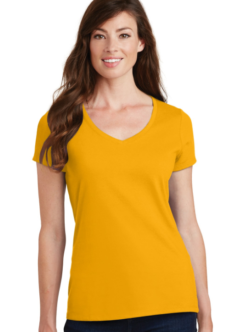 Gold Lions Club Women's Cut V Neck