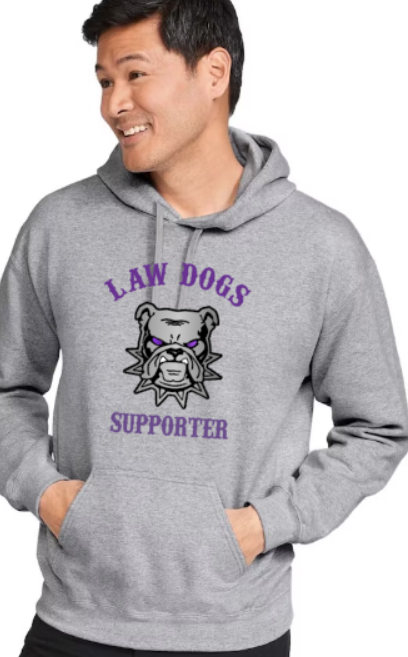 Law Dogs Supporter Softstyle Gildan Hoodie Adult.  Multiple Colors - Customizable - Add back name