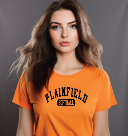 Plainfield Softball Athletic Design Tshirt Youth to TALL ADULT sizes - Customize yours now!