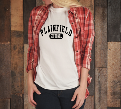 Plainfield Softball Athletic Design Tshirt Youth to TALL ADULT sizes - Customize yours now!