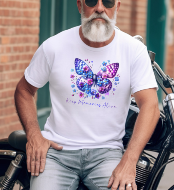 Alzheimer's KEEP MEMORIES ALIVE TShirt Bella+Canvas - Customize yours today!