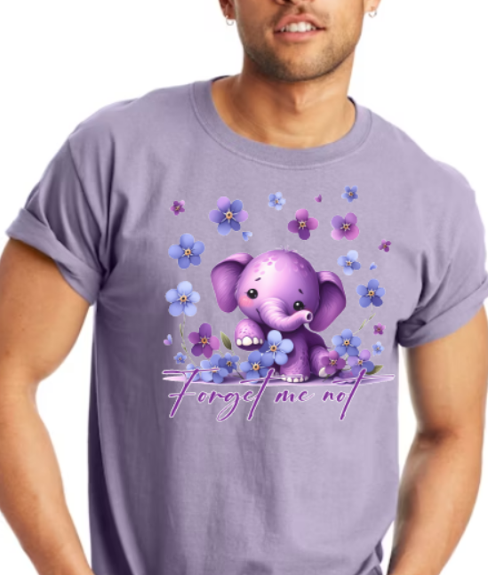 Alzheimer's FORGET ME NOT TShirt Bella+Canvas - Customize yours today!