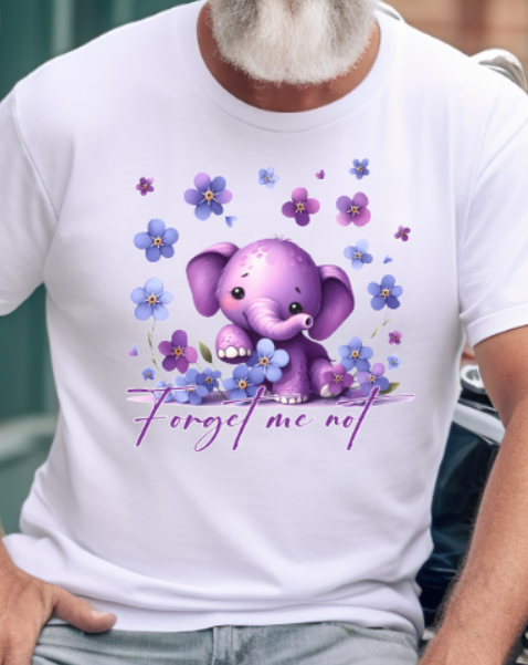 Alzheimer's FORGET ME NOT TShirt Bella+Canvas - Customize yours today!