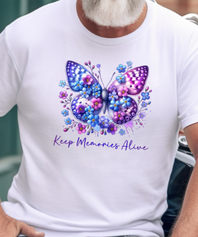 Alzheimer's KEEP MEMORIES ALIVE TShirt Bella+Canvas - Customize yours today!