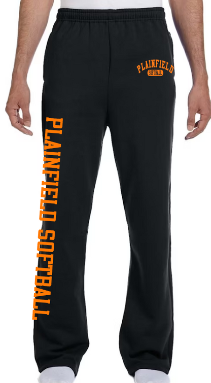 Plainfield Softball Unisex Open Bottom Sweatpants
