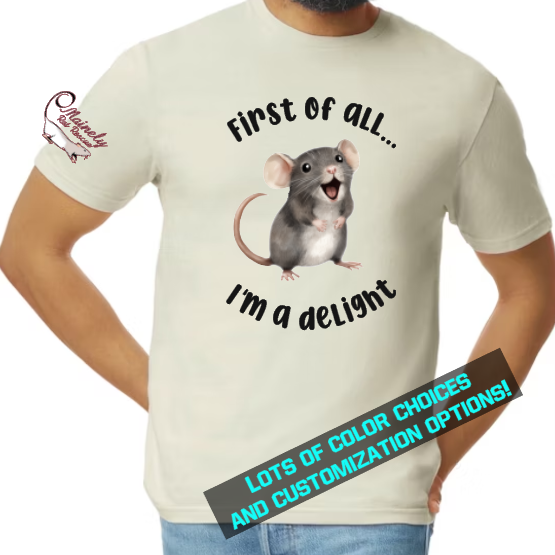 Mainely Rat Rescue Delight Softstyle Gildan Tshirt - Customize yours today!
