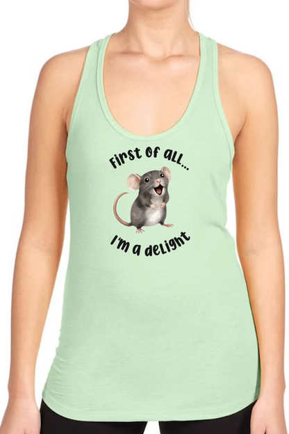 Mainely Rat Rescue Delight Next Level RACERBACK - Customize yours today! Lots of color choices!
