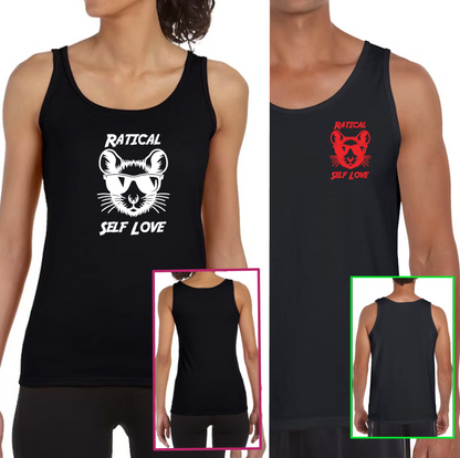 Mainely Rat Rescue Ratical Self Love Softstyle Gildan Tank (mens and womens styles) - Customize yours today! Lots of color choices!