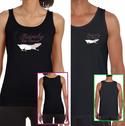 Mainely Rat Rescue Softstyle Gildan Tank (mens and womens styles) - Customize yours today!  Lots of color choices!