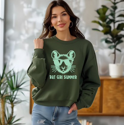 Mainely Rat Rescue Rat Girl Summer Softstyle Gildan Sweatshirt- Customize yours today!