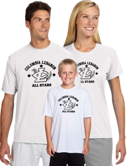 CLLL U12 All Star Tees A4Sport Wicking - Youth, Adult and Women's Cut (add back)
