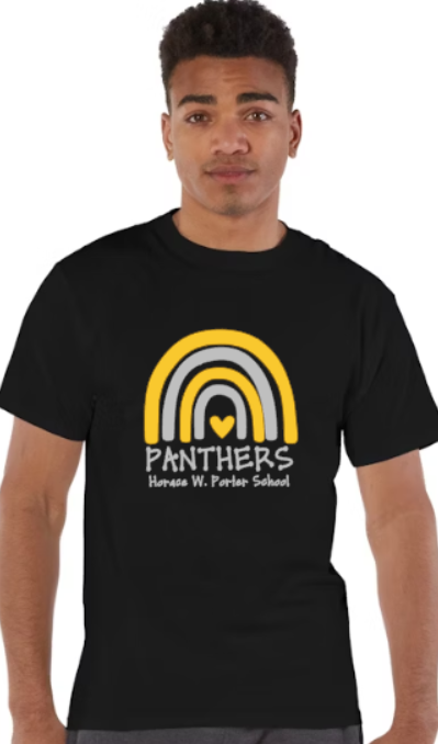 H.W. Porter Rainbow Champion Brand Short Sleeve Adult Tshirt - color and logo customization available
