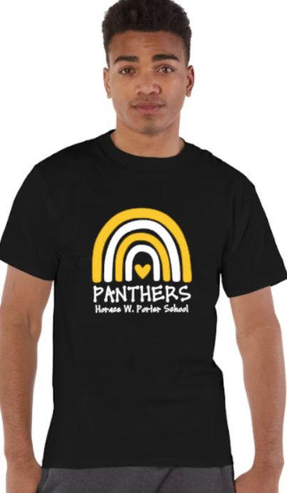 H.W. Porter Rainbow Champion Brand Short Sleeve Adult Tshirt - color and logo customization available