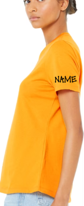 H.W. Porter Rainbow Logo Bella+Canvas Brand Short Sleeve Women's Cut Tshirt - Custom Personalization!