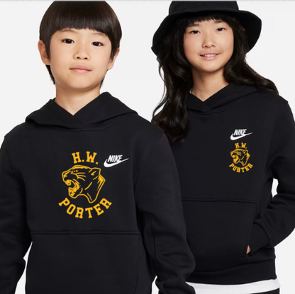 H.W. Porter Panther Nike Brand YOUTH Club Fleece Hooded Sweatshirt