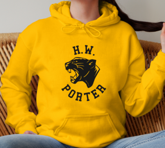 H.W. Porter Panther Adult Gildan Heavy 50/50 Blend Hooded Sweatshirt