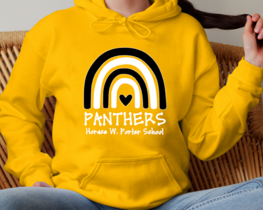 H.W. Porter Rainbow Adult Gildan Heavy 50/50 Blend Hooded Sweatshirt