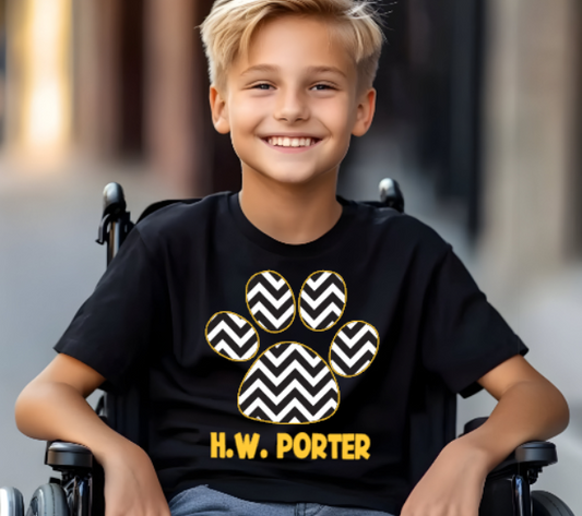 H.W. Porter Chevron YOUTH Gildan Heavy Tshirt