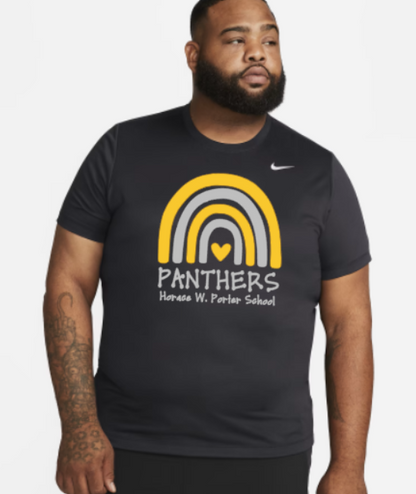 H.W. Porter Rainbow Nike Brand Short Sleeve Dri Fit Adult Tshirt