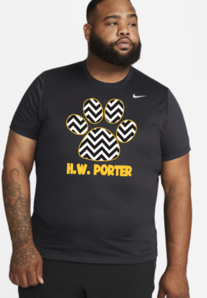 H.W. Porter Chevron Nike Brand Short Sleeve Dri Fit Adult Tshirt