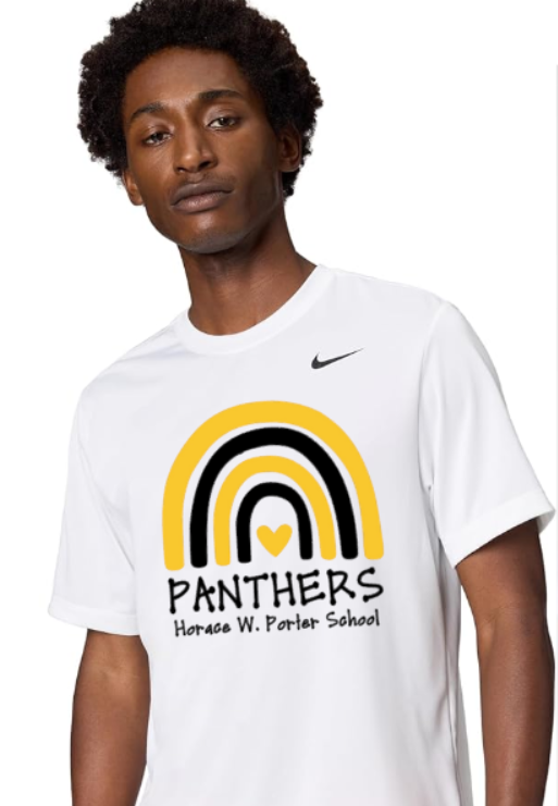 H.W. Porter Rainbow Nike Brand Short Sleeve Dri Fit Adult Tshirt
