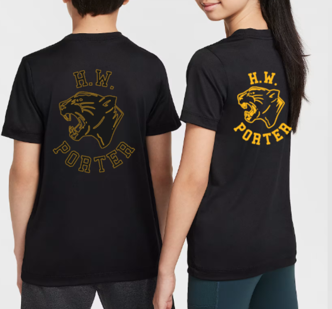 H.W. Porter Panther Nike Brand Short Sleeve Dri Fit YOUTHTshirt