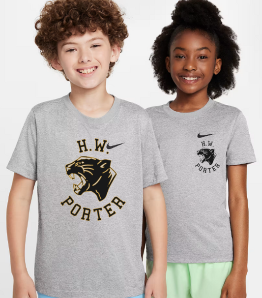 H.W. Porter Panther Nike Brand Short Sleeve Dri Fit YOUTHTshirt- Custom Personalization!