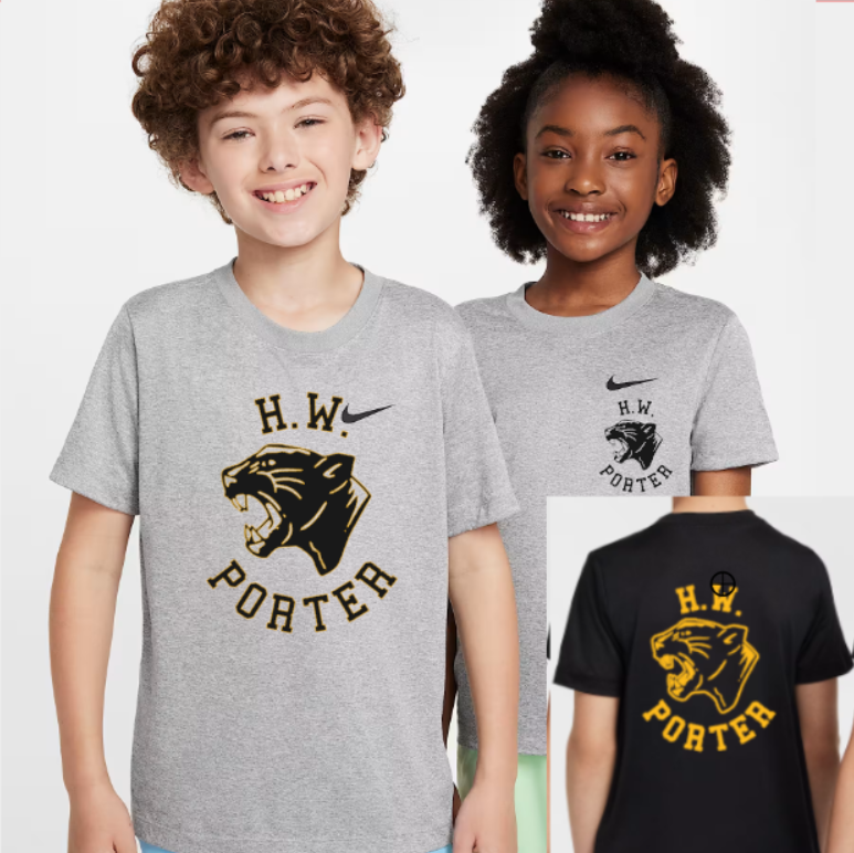 H.W. Porter Panther Nike Brand Short Sleeve Dri Fit YOUTHTshirt