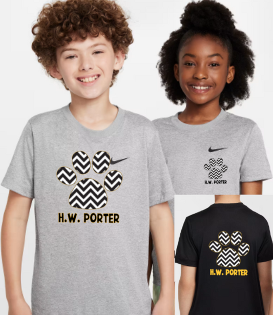 H.W. Porter Chevron Nike Brand Short Sleeve Dri Fit YOUTHTshirt