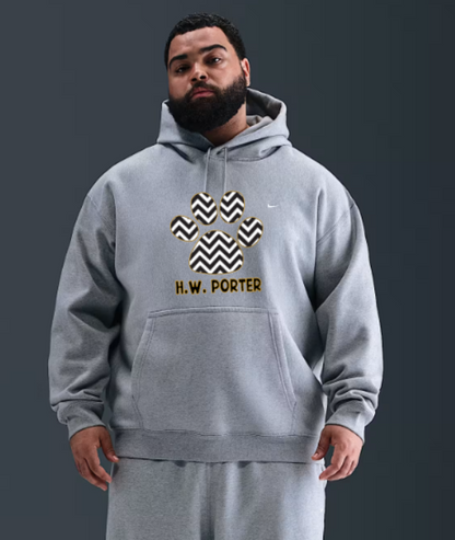 H.W. Porter Chevron Nike Brand Solo Swoosh Hooded Sweatshirt Adult