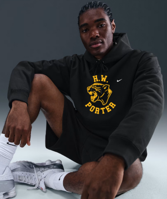 H.W. Porter Panther Nike Brand Solo Swoosh Hooded Sweatshirt Adult